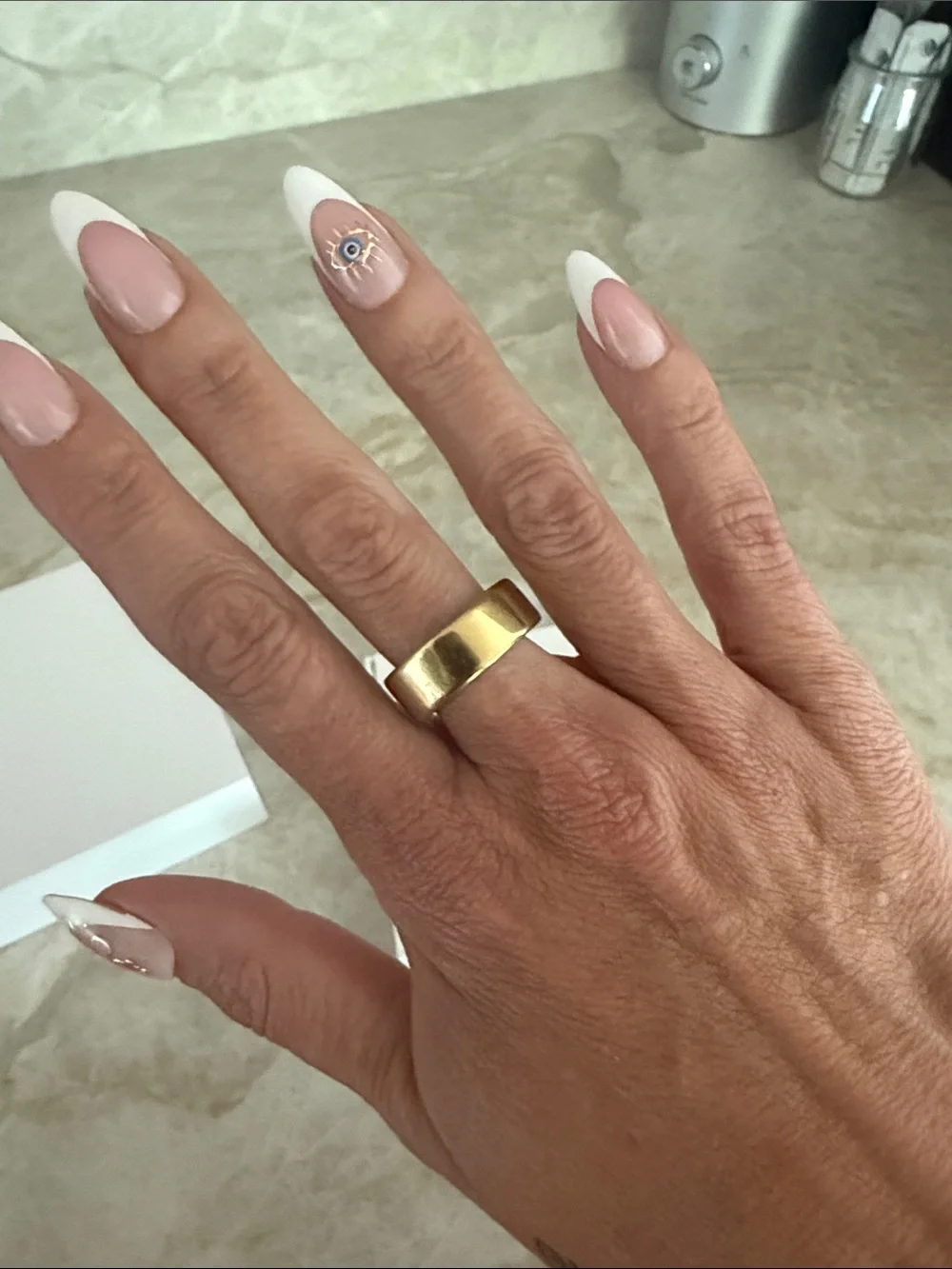 Oura Ring Gold with Silver Accent